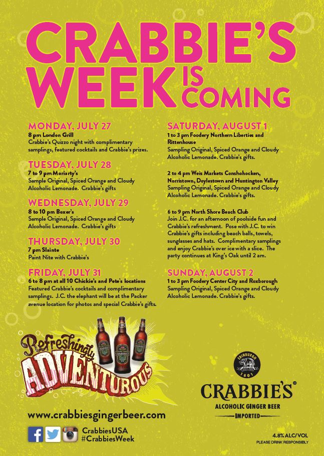 Crabbie’s Week in Philly is Next Week