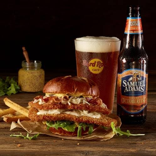 Samuel Adams OctoberFest Schnitzel Burger at Hard Rock Cafe Philadelphia