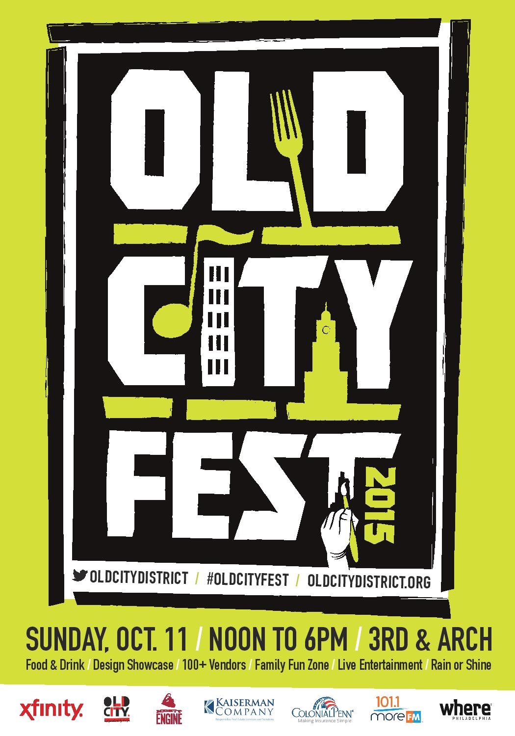 Old City District Celebrates Art And Design, Fashion And Food, Creativity And Culture At Old City Fest On Sunday, October 11, 2015