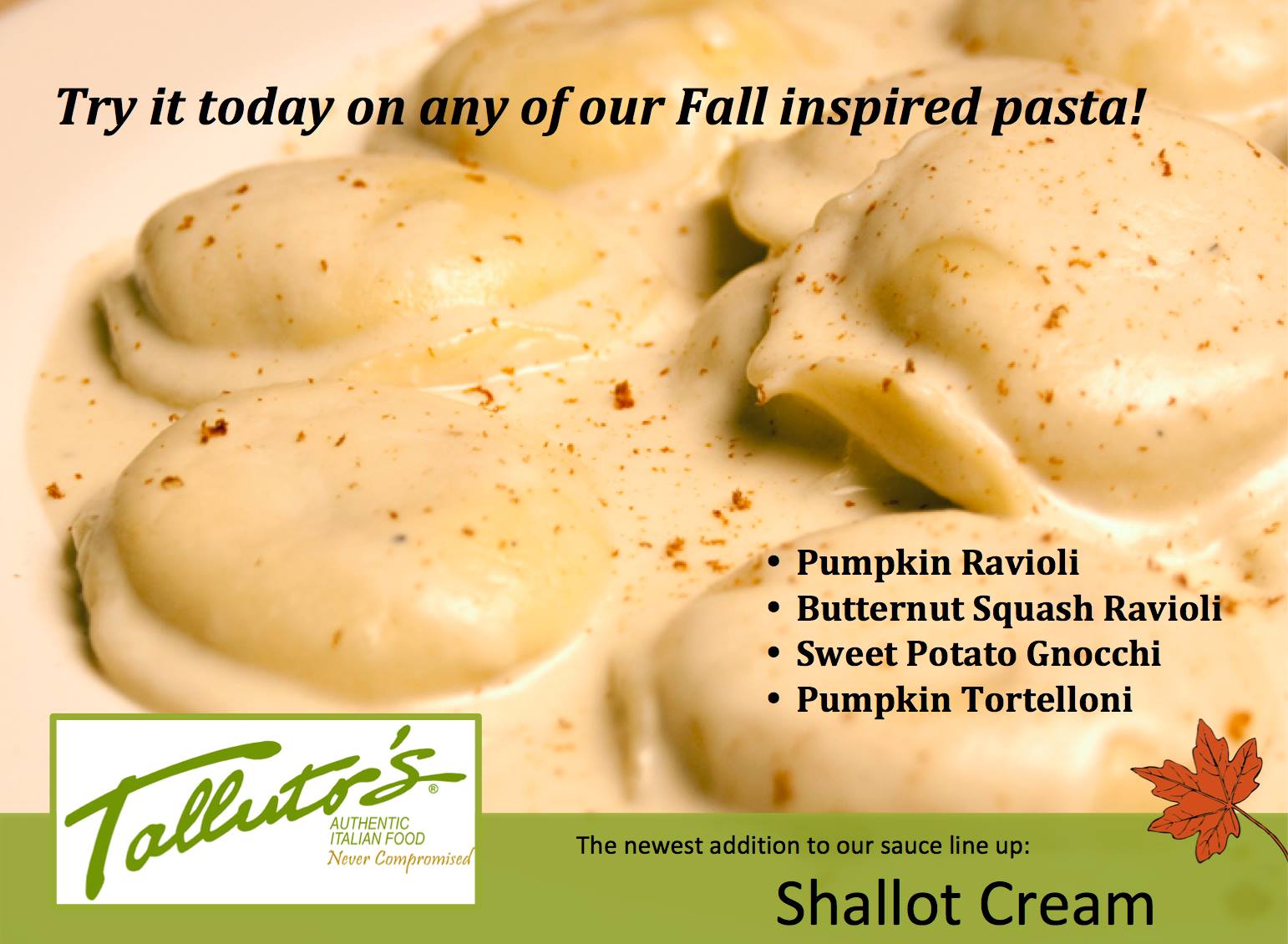 Fall Inspired Pasta by Talluto’s
