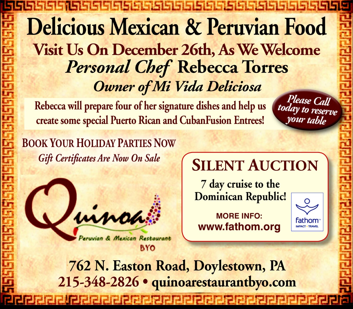 El Tule Celebrates 5 Years in Lambertville; Quinoa Celebrates 2 Years in Doylestown