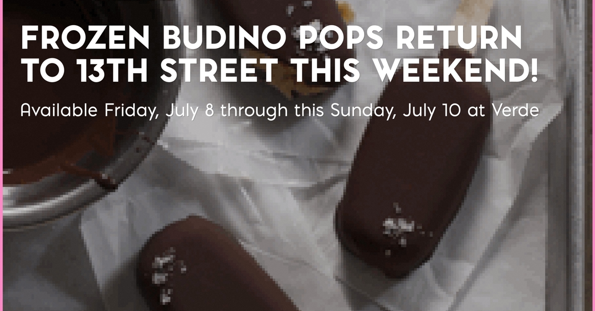 Frozen Budino Pops Return to 13th Street This Weekend!