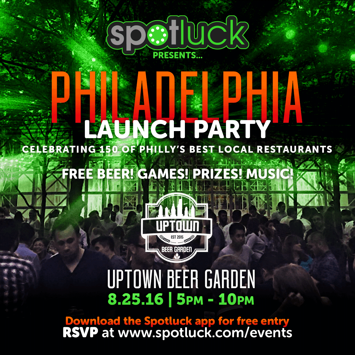Spotluck Launch Party at Uptown Beer Garden