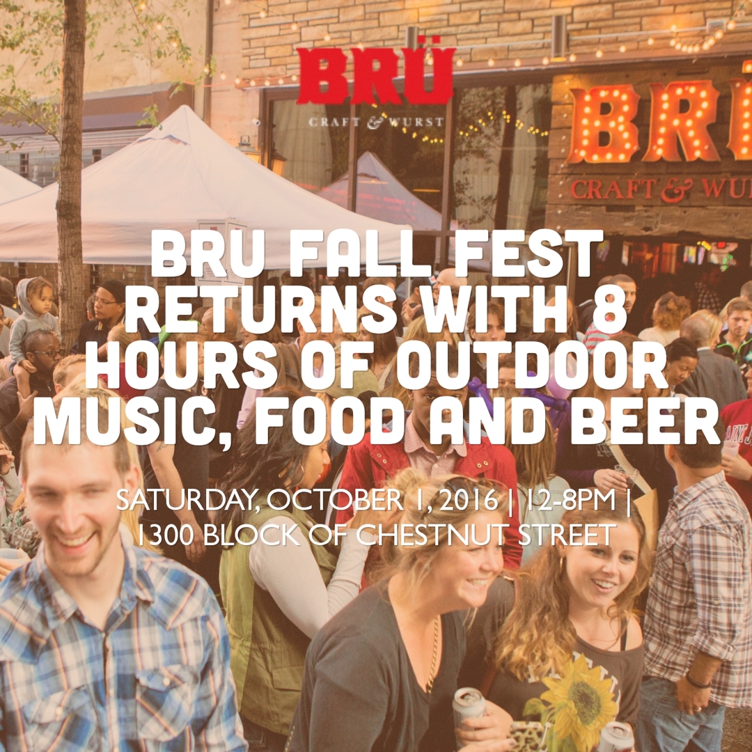 BRU Fall Fest Returns on October 1st with 8 Hours of Outdoor Music, Food and Beer