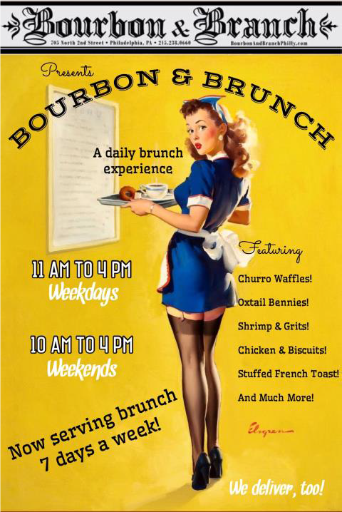 Bourbon & Branch in Northern Liberties Now Serves Brunch 7 Days a Week!