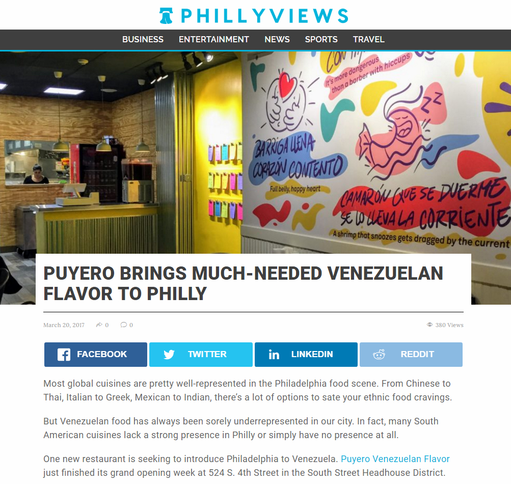 ICYMI: Puyero Venezuelan Flavor Now Open