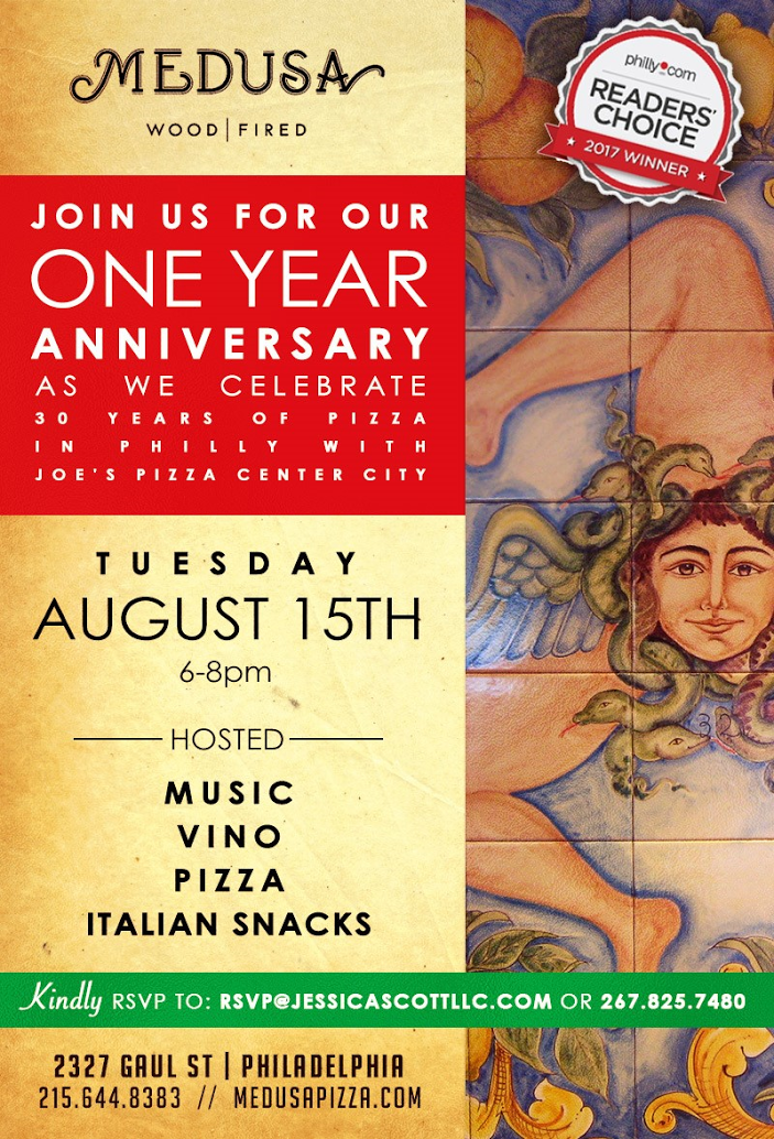 Medusa Pizzeria Celebrates One Year Anniversary in Fishtown