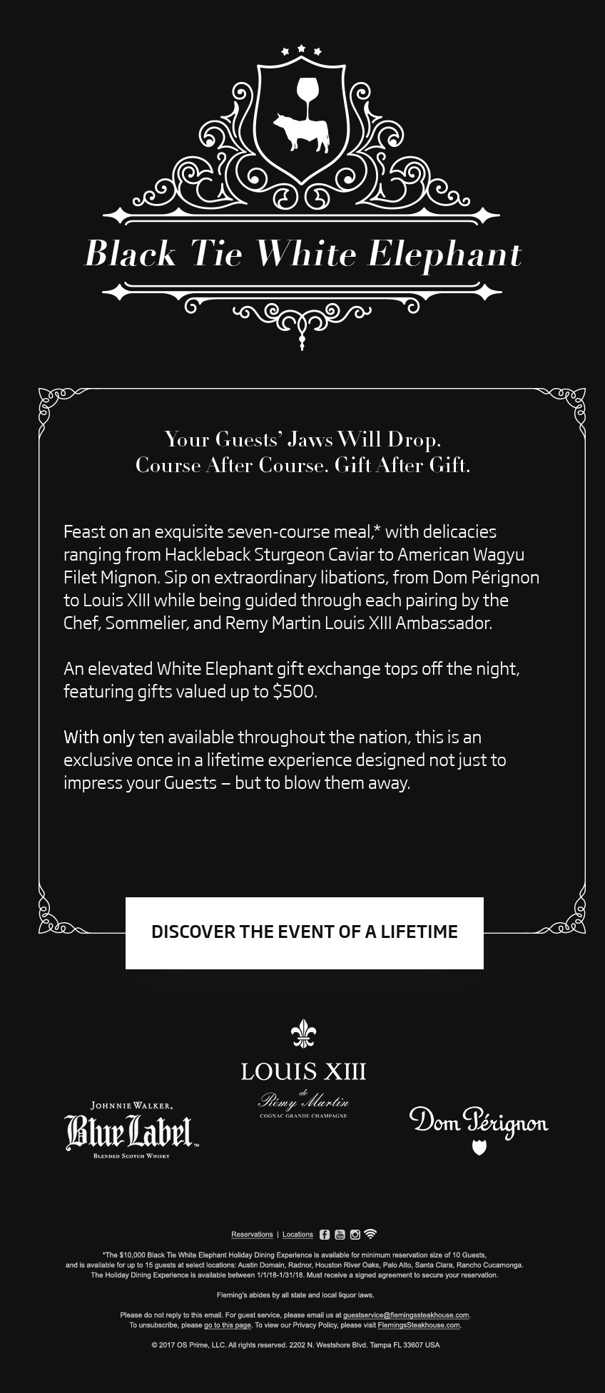 Fleming’s White Elephant Dinner in Radnor, PA