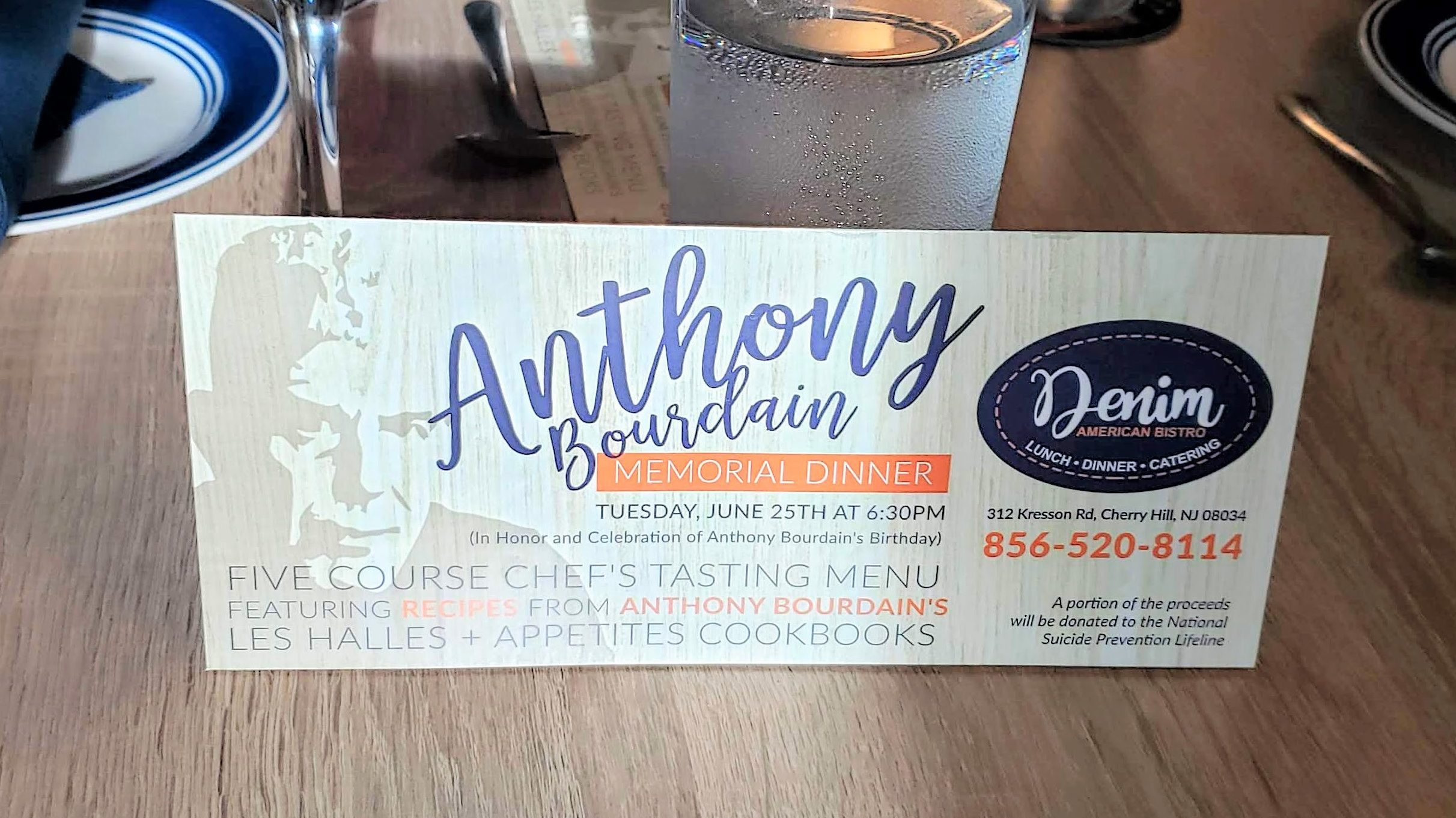 Recap: Anthony Bourdain Dinner at Denim American Bistro