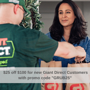 PROMO! $25 off $100+ New GIANT Customers with code “GRUB25”