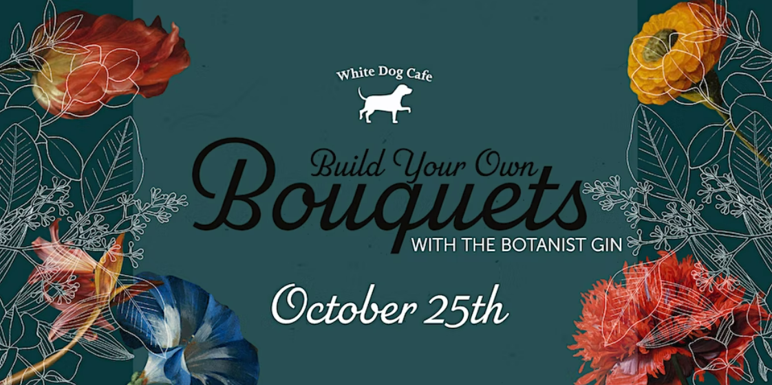 Gin Cocktails & Flower Fun at White Dog Cafe in Wayne