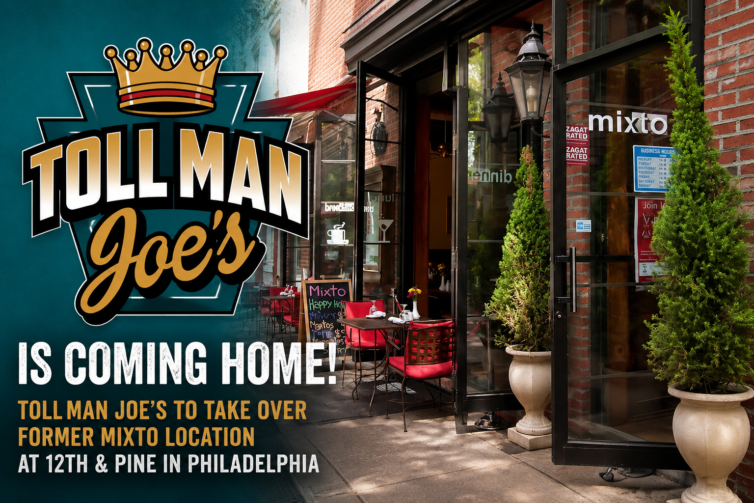 Toll Man Joe’s Return to Philly at Former Mixto Location in Washington Square West