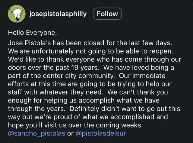 So Long, Jose Pistola’s